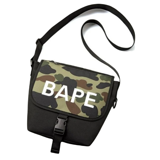 A Bathing Ape Shoulder Bag - Green Camo Bape