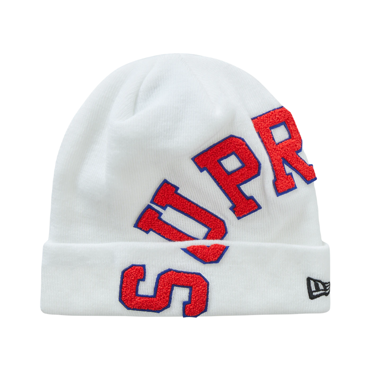 Supreme New Era Big Arc Beanie - White - Used Supreme