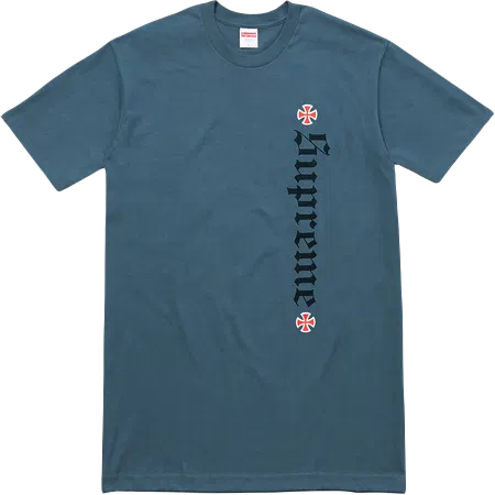 Supreme/Independent Old English Tee - Dark Slate - Used Supreme