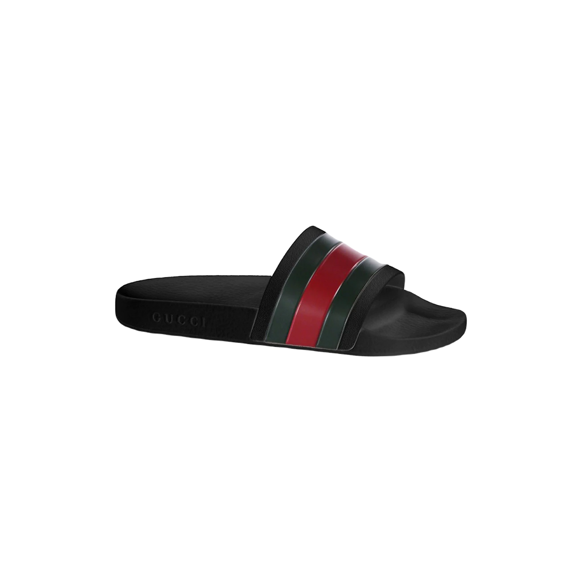 Gucci Rubber Slide Sandal - Black Gucci