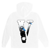 Pop Smoke x VLone Hawk Em Hoodie - White