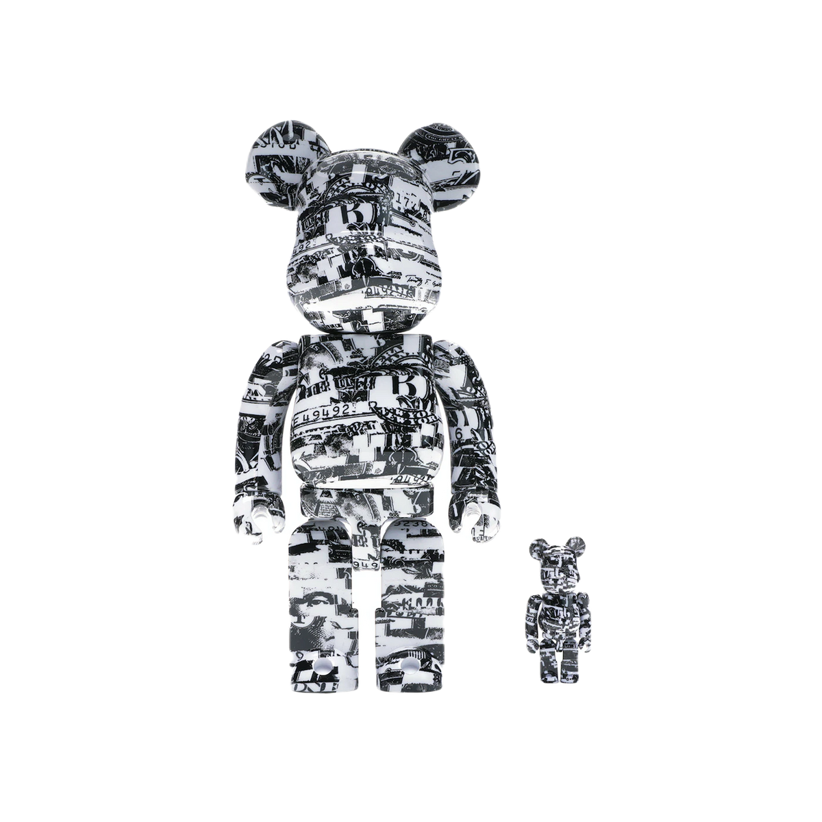 Bearbrick Kosuke Kawamura Set - Black White Bearbrick