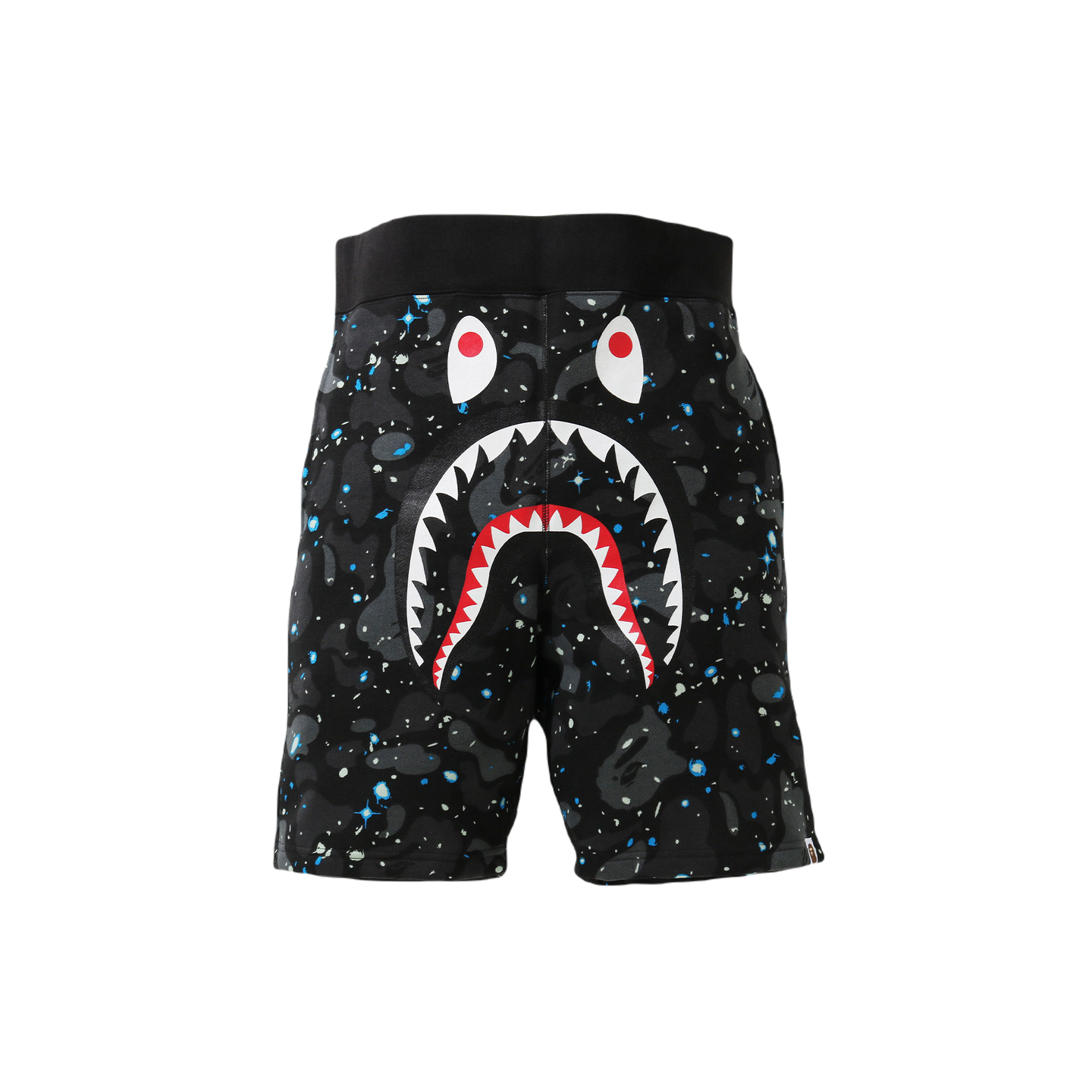 A Bathing Ape Shark Sweat Shorts - Black Space Camo – Grails SF