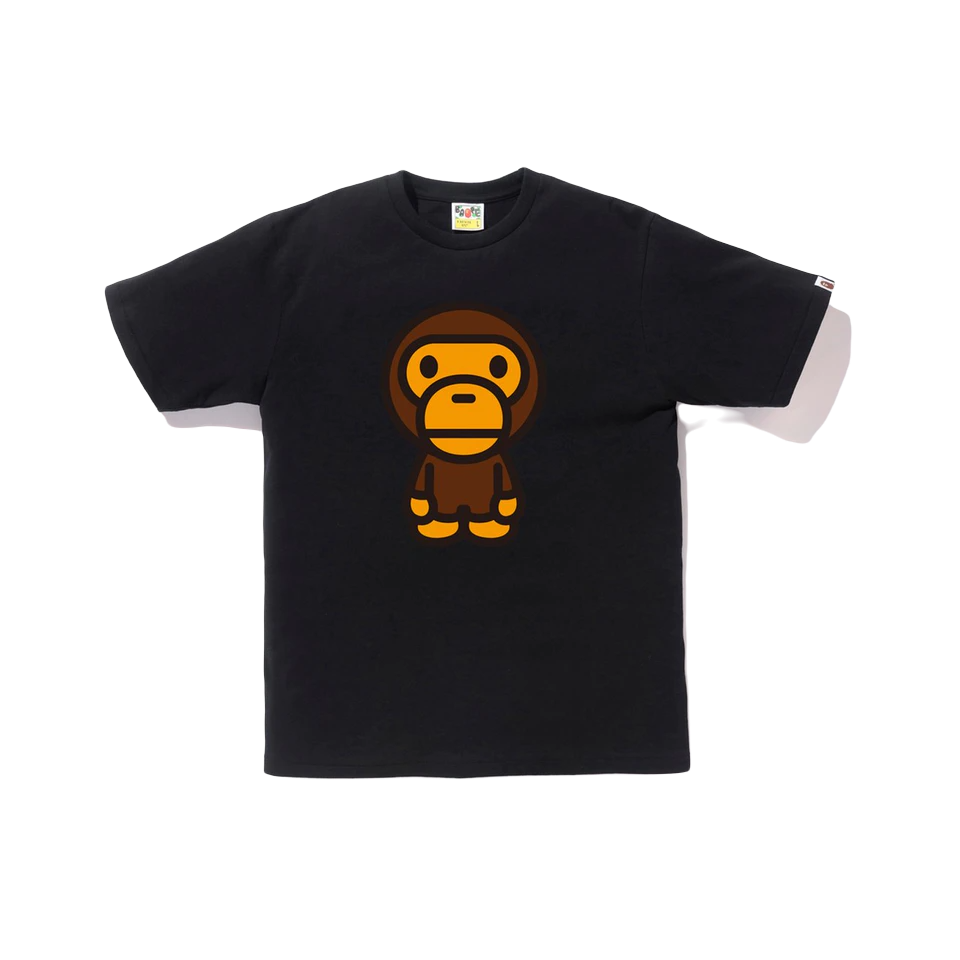 A Bathing Ape Big Baby Milo Tee - Black Bape