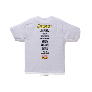 A Bathing Ape x Marvel Avengers Ape Head Tee - White Bape