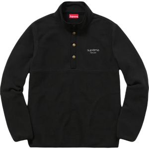Supreme Polartec Fleece Color Blocked Half Snap Jacket - Black