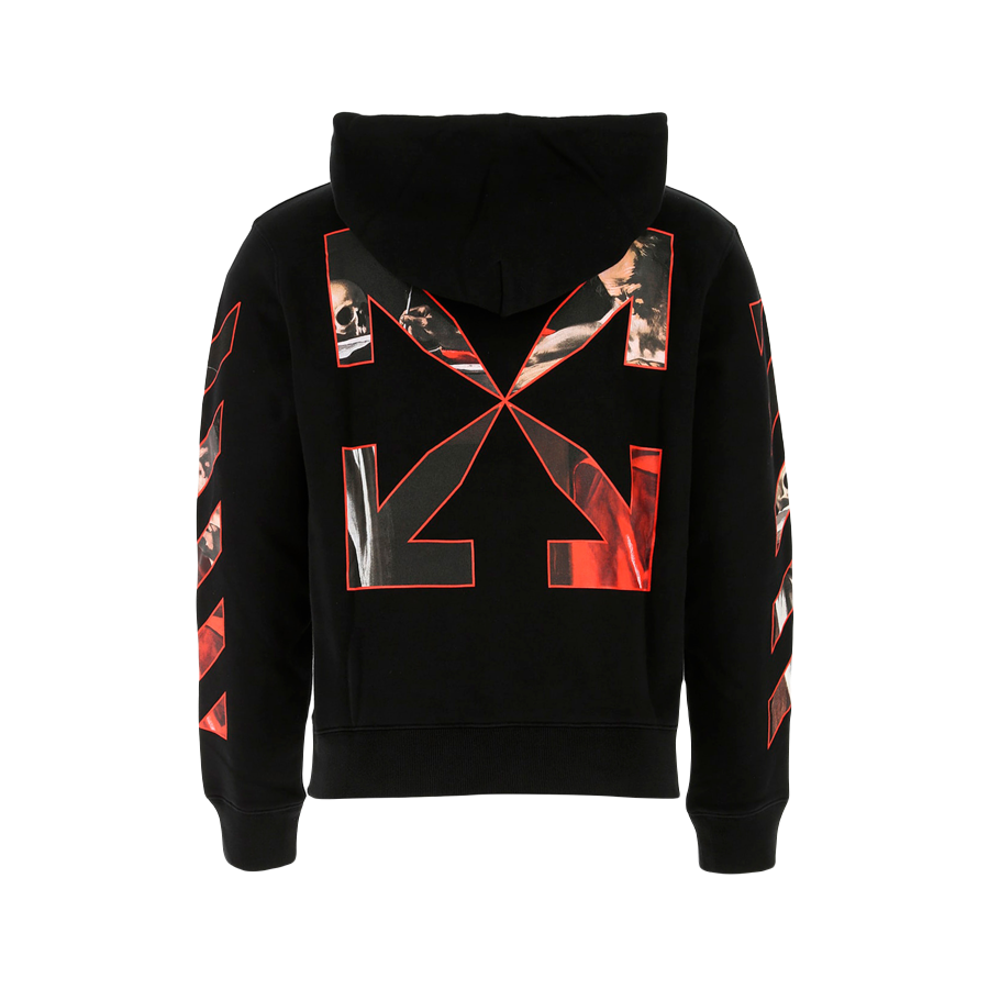 Off-White Caravaggio Slim Hoodie - Black/Red OFF-WHITE