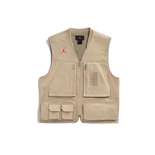 Travis Scott Cactus Jack x Jordan Utility Vest - Khaki/University Red