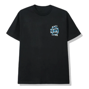 Anti Social Social Club x Fragment Blue Bolt Tee - Black Anti Social Social Club
