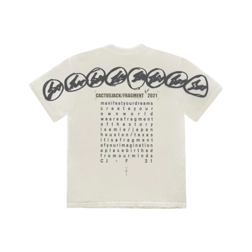 Cactus Jack For Fragment Manifest Tee - White Travis Scott
