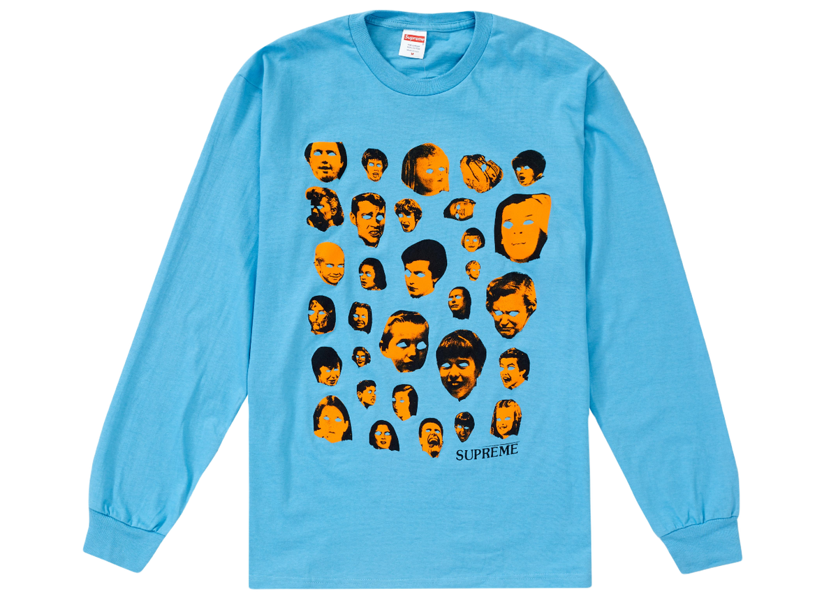 Supreme Face L/S Tee - Light Slate Supreme