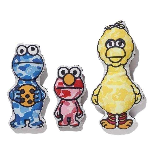 A Bathing Ape x Sesame Street Plush Toy Set