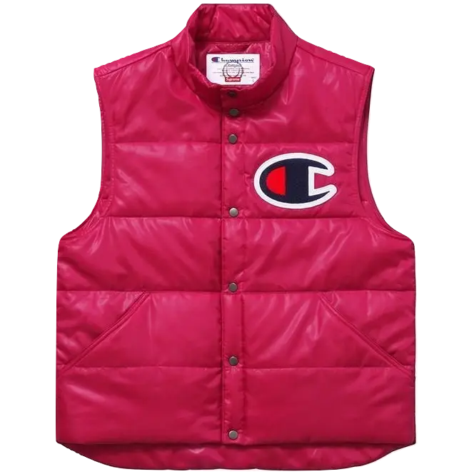 Supreme Champion Puffy Vest - Magenta Supreme