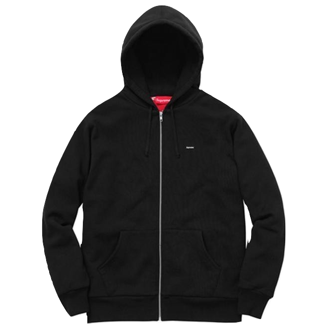 Supreme Small Box Logo Zip Up Sweatshirt - Black