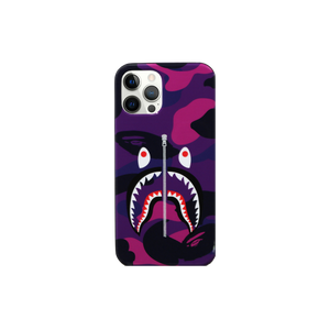 A Bathing Ape Color Camo Shark iPhone 12 / 12 Pro Case - Purple