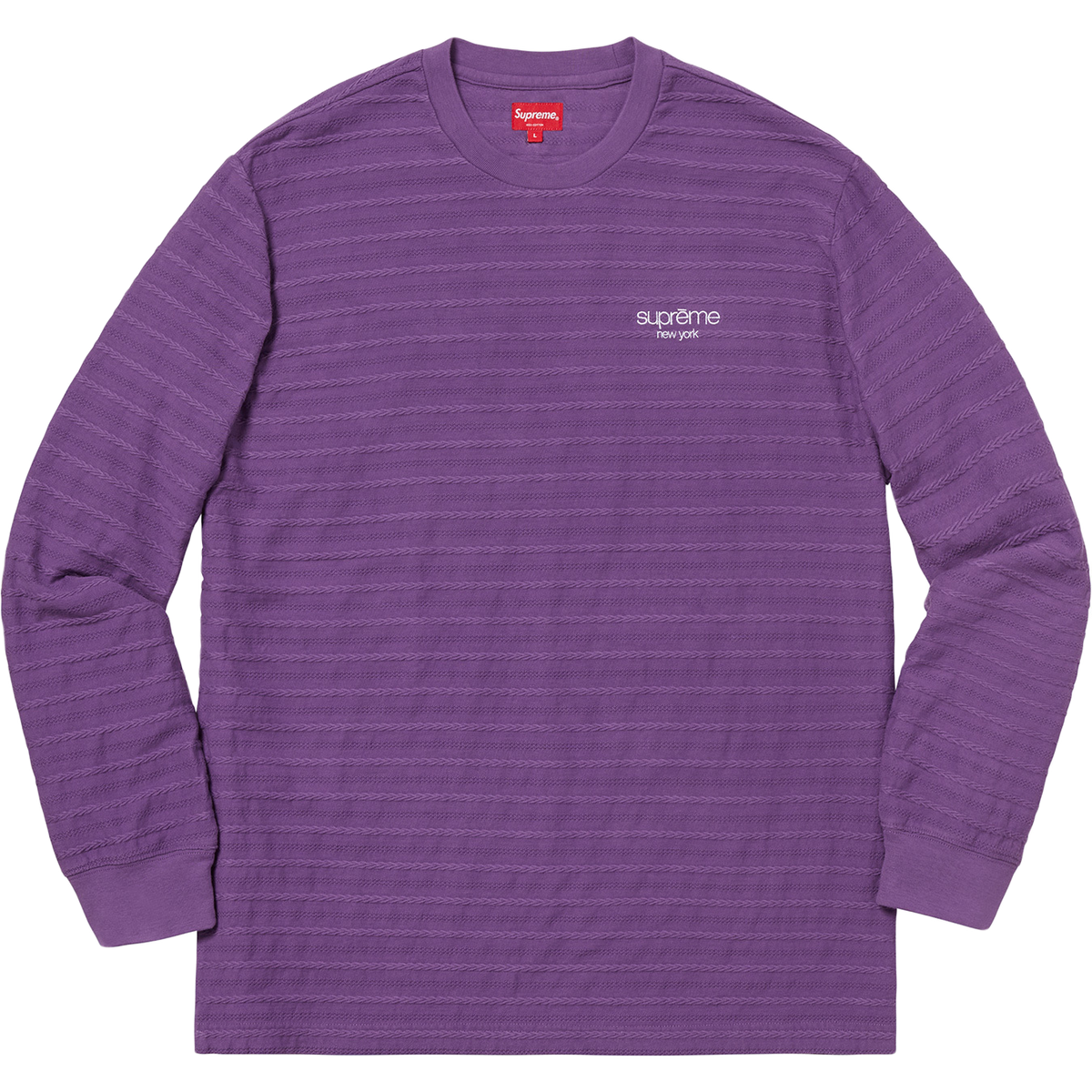 Supreme Rope Stripe Long Sleeve Top - Purple Supreme