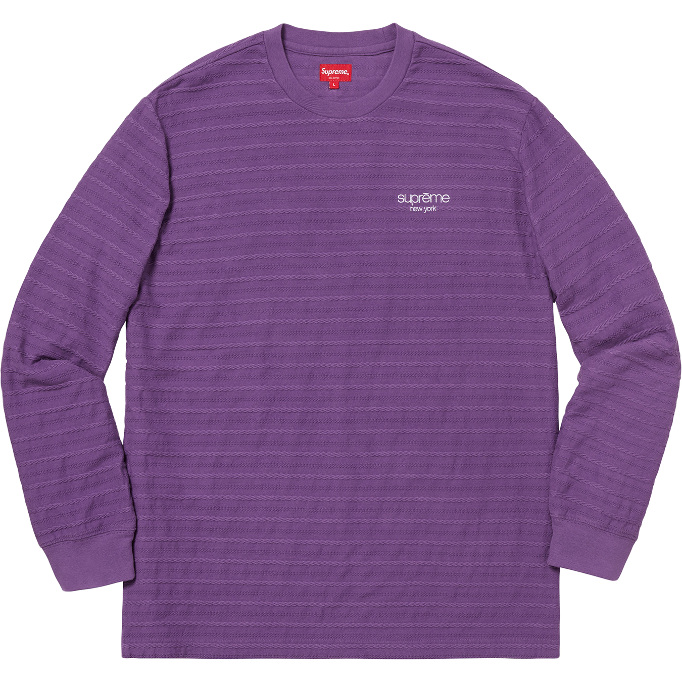 Supreme Rope Stripe Long Sleeve Top - Purple - Used