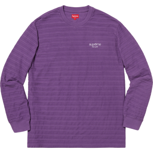 Supreme Rope Stripe Long Sleeve Top - Purple