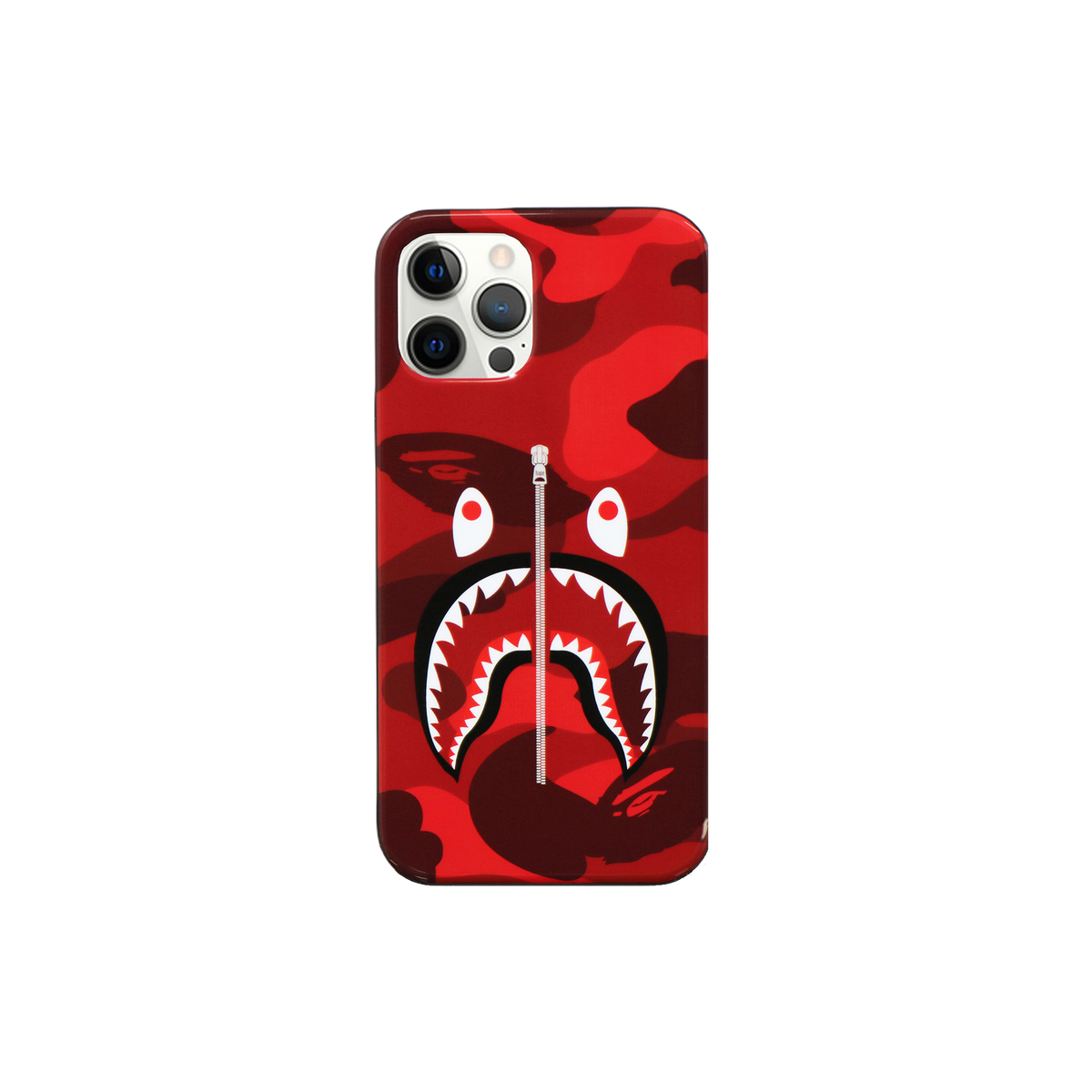 A Bathing Ape Color Camo Shark iPhone 12 / 12 Pro Case - Red Bape