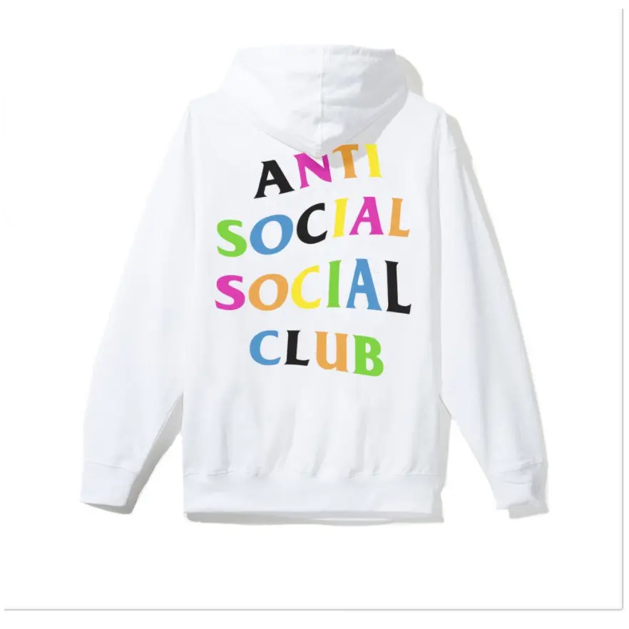 ASSC Rainbow Hoodie - White Anti Social Social Club