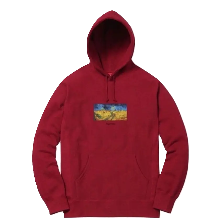 Supreme Van Gogh Field Hoodie - Cardinal Supreme
