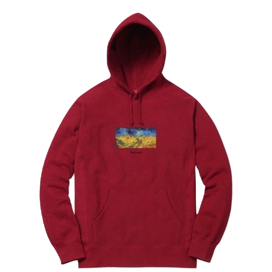 Supreme Van Gogh Field Hoodie - Cardinal - Used