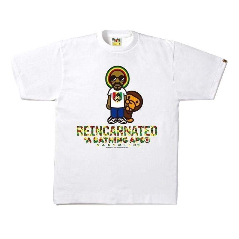 A Bathing Ape Snoop Lion x Milo Smoke Tee - White - Used
