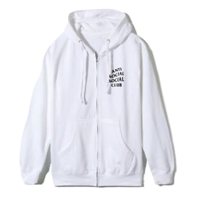 Anti Social Social Club Masochism Zip Up Hoodie - White