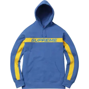 Supreme Full Stripe Hooded Sweatshirt - Royal Supreme