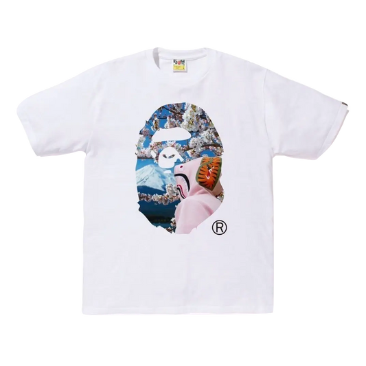 A Bathing Ape Sakura Ape Head Photo Tee Bape