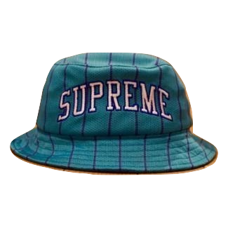 Supreme Stripe Mesh Crusher Bucket Hat
