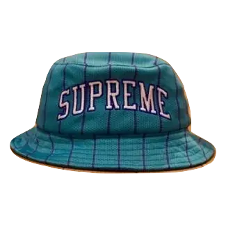Supreme Stripe Mesh Crusher Bucket Hat - Used Supreme