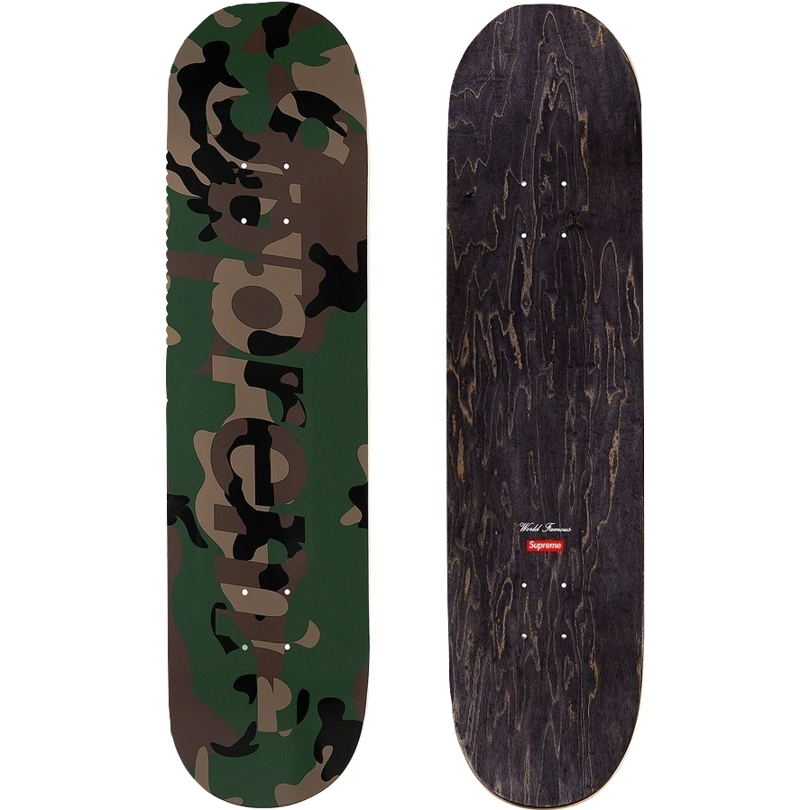 Supreme Camo Logo Skateboard - Green Supreme