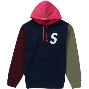 Supreme s logo colorblocked top hoodie