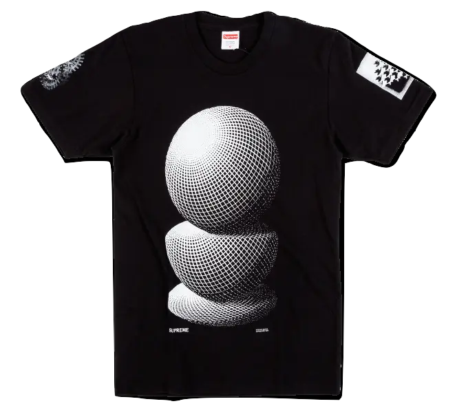Supreme MC Escher Three Spheres Tee - Black Supreme