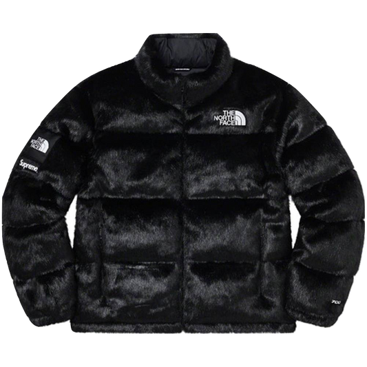 Supreme The North Face Faux Fur Nuptse Jacket - Black Supreme