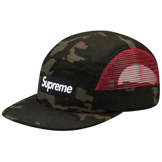 Supreme Side Mesh Box Logo Camp Cap (SS13) - Camo - Used Supreme