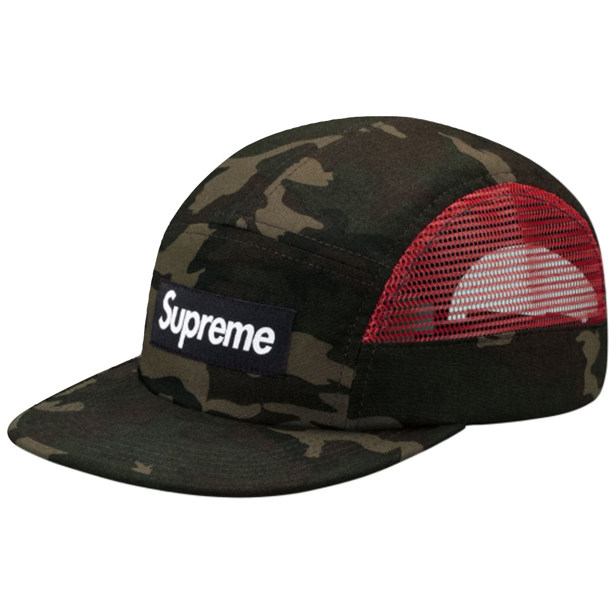 Supreme Side Mesh Box Logo Camp Cap (SS13) - Camo - Used
