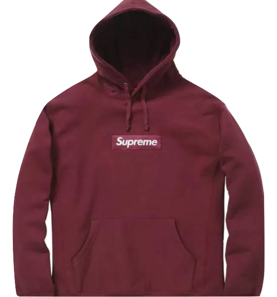Supreme Box Logo Hooded Sweatshirt - Wine