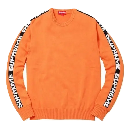 Supreme Sleeve Stripe Sweater - Tangerine Supreme