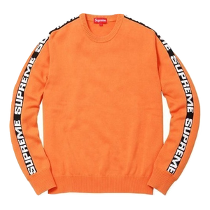Supreme Sleeve Stripe Sweater - Tangerine