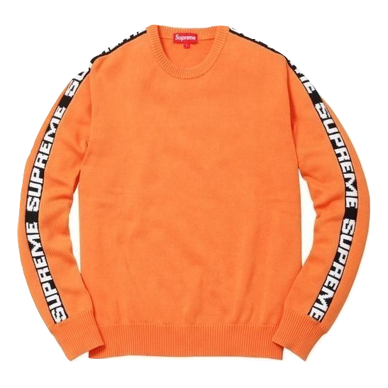 Supreme Sleeve Stripe Sweater - Tangerine