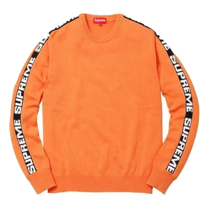 Supreme Sleeve Stripe Sweater - Tangerine - Used