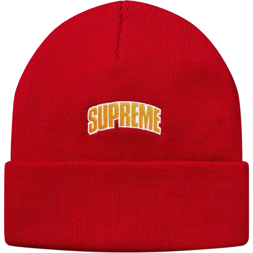 Supreme Crown Logo Beanie - Red Supreme