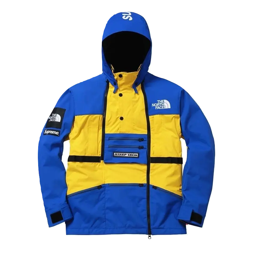 Supreme/The North Face Steep Tech Hooded Jacket - Yellow/Blue - Used Supreme