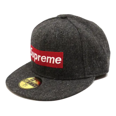 Supreme Woolrich Wool Box Logo New Era - Gray Supreme