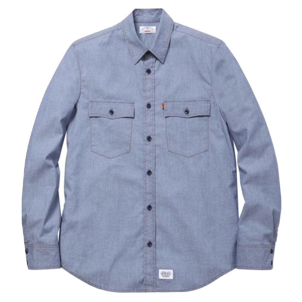 Supreme x Levi Lightweight Chambray Work Shirt - Blue - Used Supreme