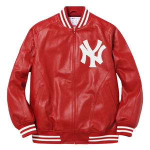Supreme Yankees Varsity Jacket - Red Supreme