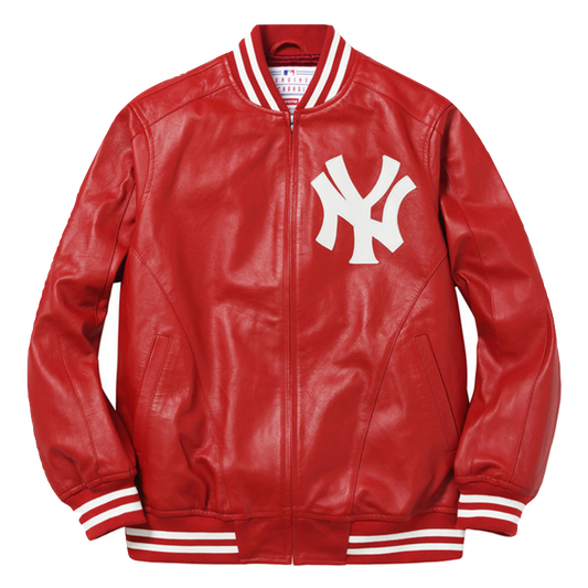 Supreme Yankees Varsity Jacket - Red