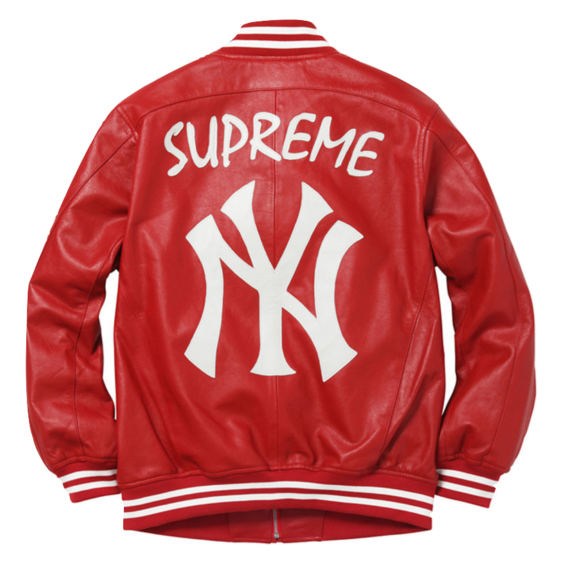 Supreme Yankees Varsity Jacket - Red